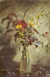Blomster i en glasvase